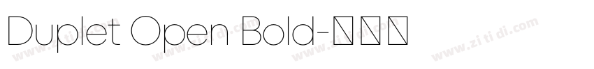 Duplet Open Bold字体转换